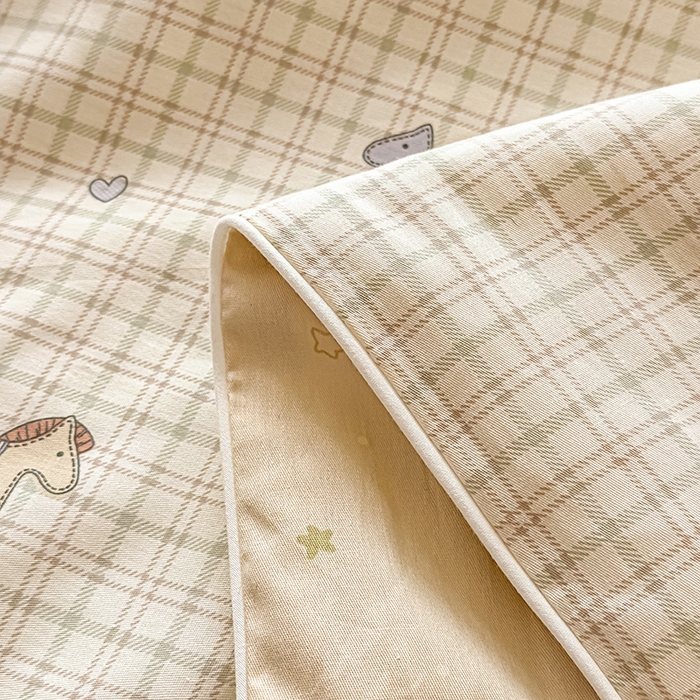 91家纺网 家纺一手货源 找家纺 金喜 2026新款100%里外全棉夏被夏被四件套 马到成功