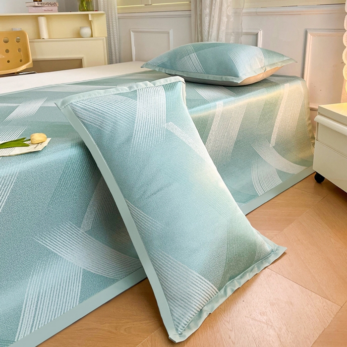 91家纺网 家纺一手货源 找家纺 （总）步步高席业 2026新款凉感冰丝凉席枕套-纯色