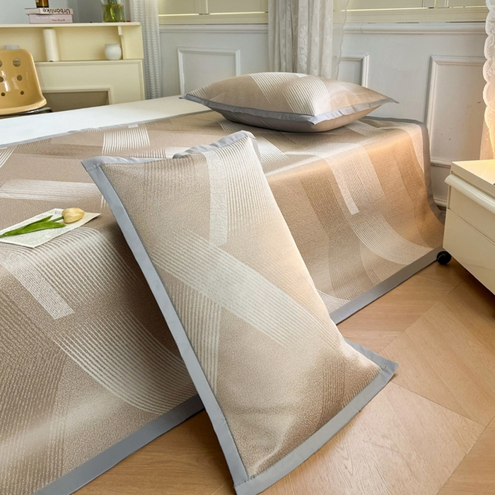 91家纺网 家纺一手货源 找家纺 （总）步步高席业 2026新款凉感冰丝凉席枕套-纯色