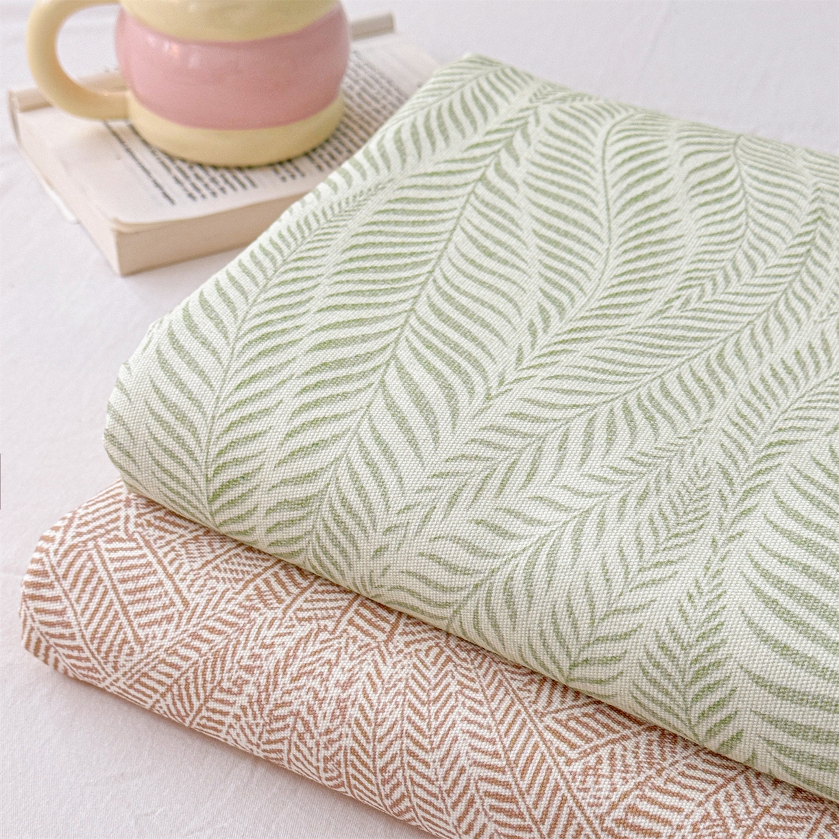 91家纺网 家纺一手货源 找家纺 名兮家居 2026新款全棉A类卡通简约时尚老粗布床单 海草