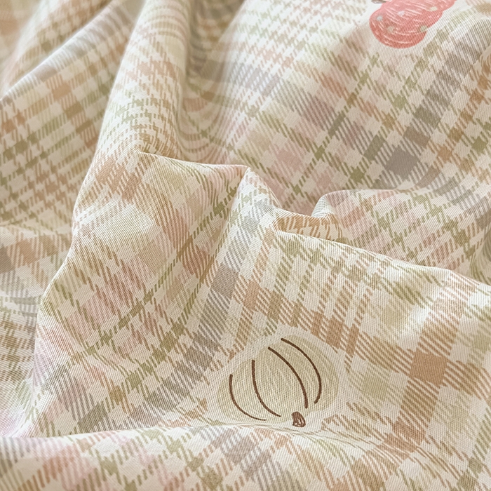 91家纺网 家纺一手货源 找家纺 金喜 2026新款100%里外全棉夏被夏被四件套 南瓜派