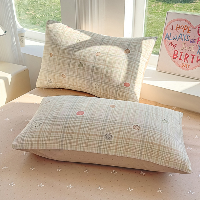 91家纺网 家纺一手货源 找家纺 金喜 2026新款100%里外全棉夏被夏被四件套 南瓜派