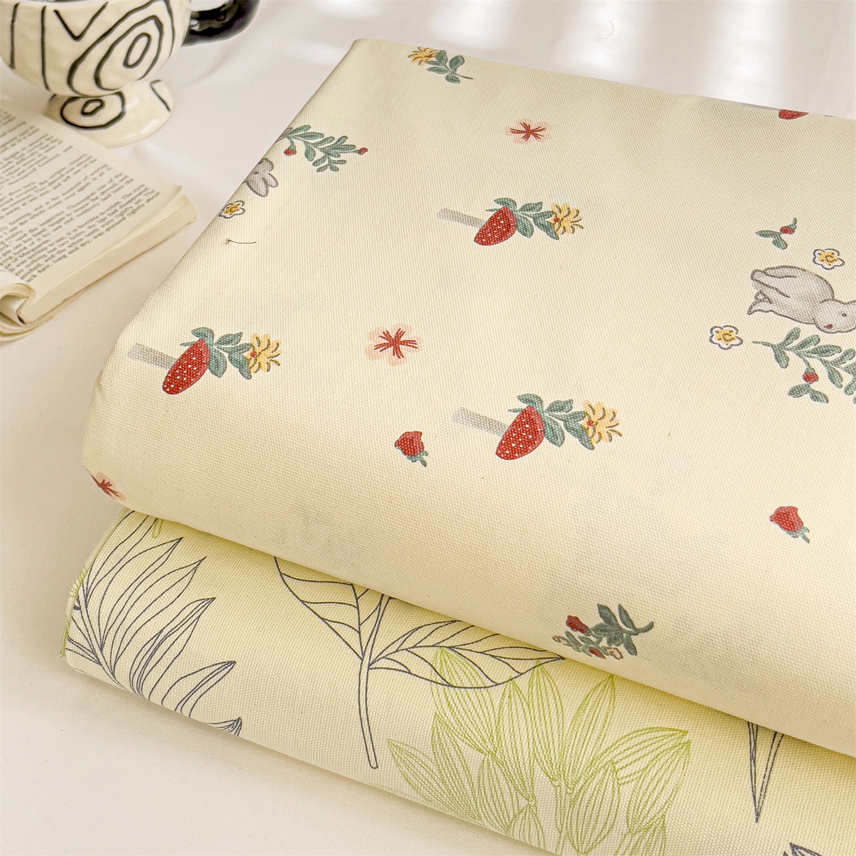 91家纺网 家纺一手货源 找家纺 名兮家居 2026新款全棉A类卡通简约时尚老粗布床单 花兔兔