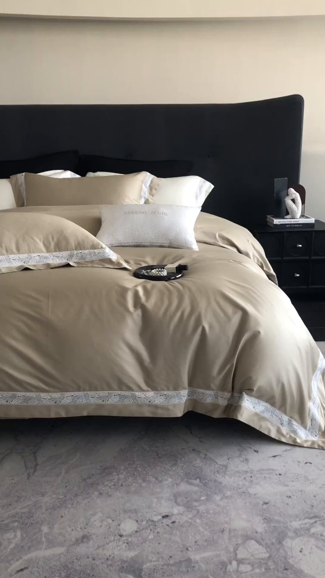 91家纺网 家纺一手货源 找家纺 蕾诺家纺 2026秋冬新品100支高定100S全棉四件套 棉森蔓-灰湖绿