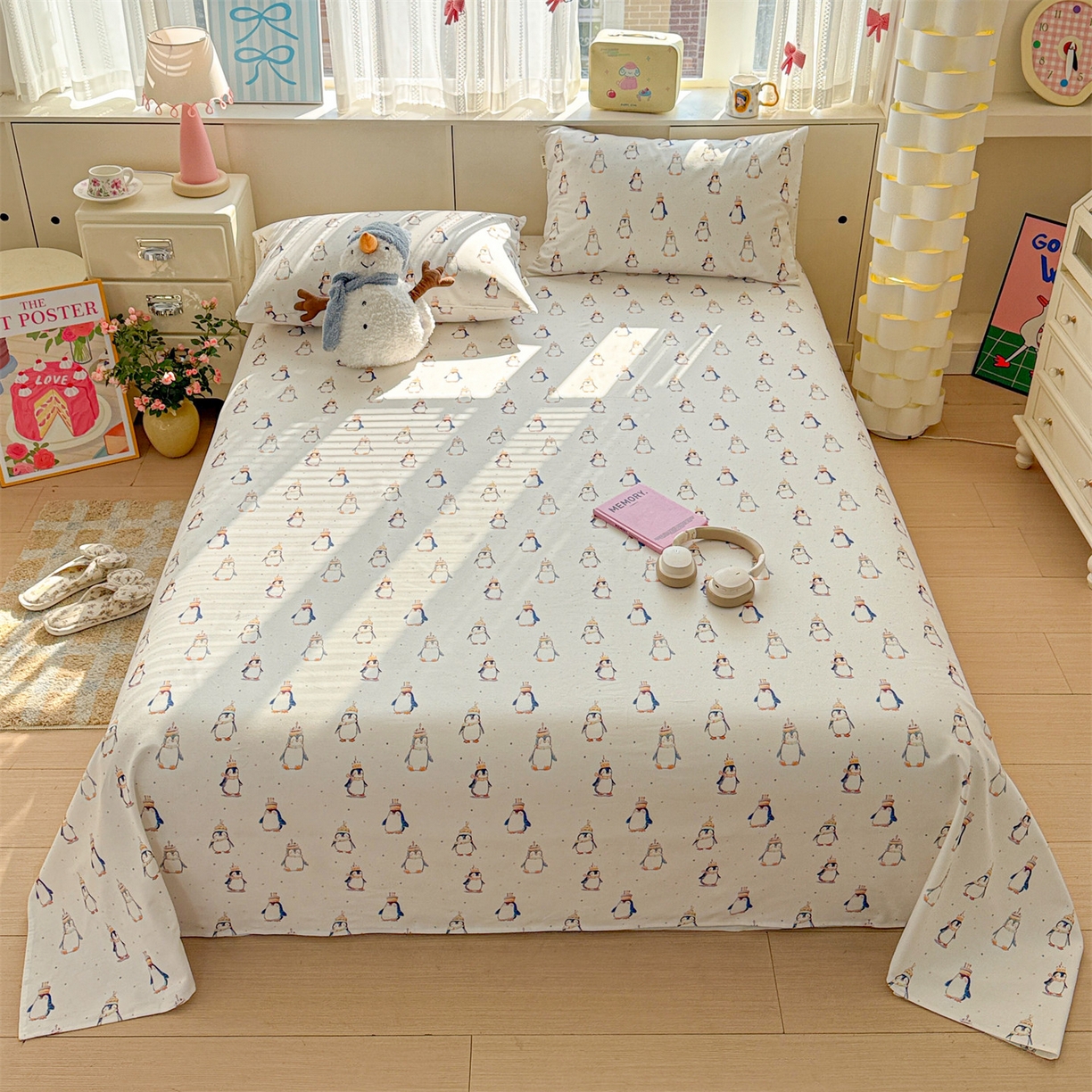 91家纺网 家纺一手货源 找家纺 （总）名兮家居 2026新款全棉A类卡通简约时尚老粗布床单