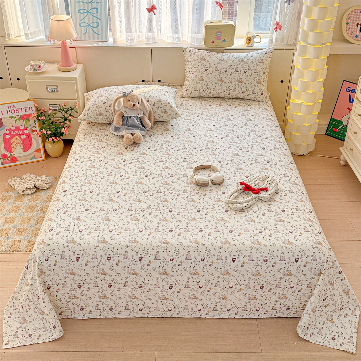 91家纺网 家纺一手货源 找家纺 （总）名兮家居 2026新款全棉A类卡通简约时尚老粗布床单