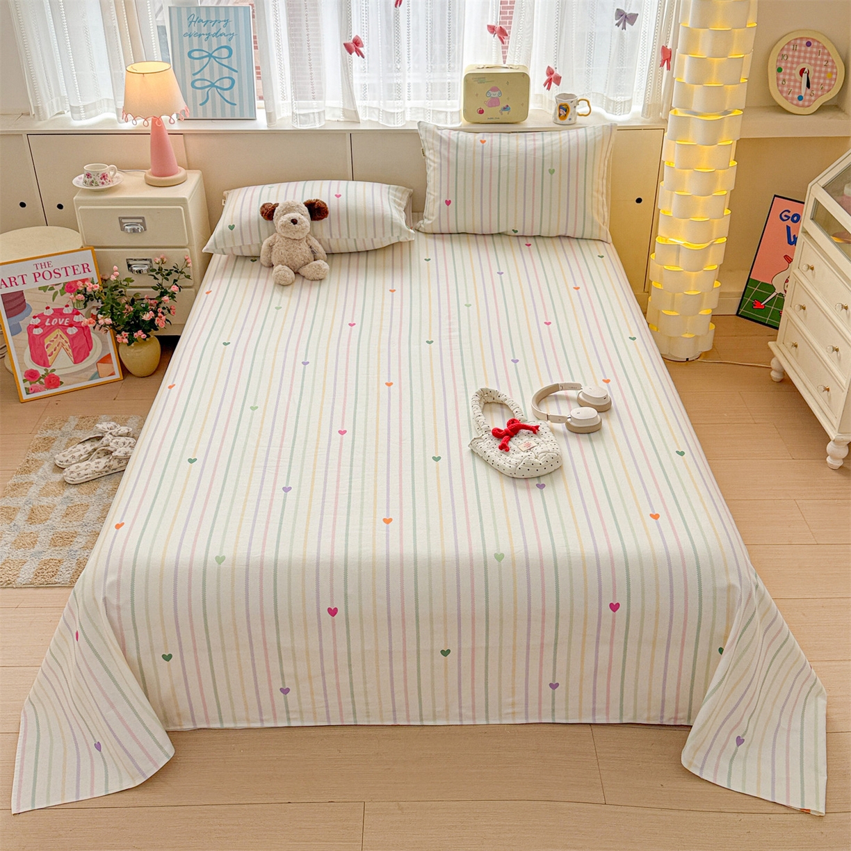 91家纺网 家纺一手货源 找家纺 （总）名兮家居 2026新款全棉A类卡通简约时尚老粗布床单