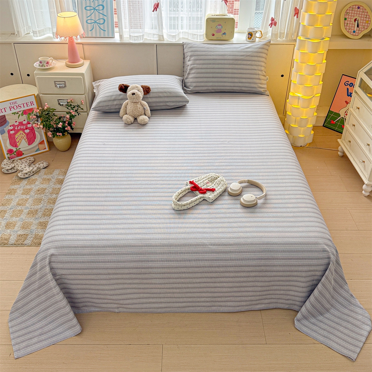 91家纺网 家纺一手货源 找家纺 （总）名兮家居 2026新款全棉A类卡通简约时尚老粗布床单