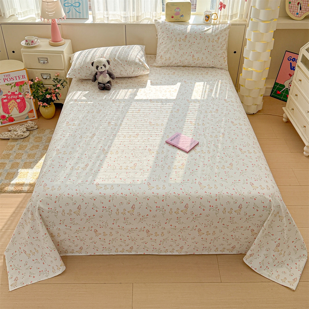 91家纺网 家纺一手货源 找家纺 （总）名兮家居 2026新款全棉A类卡通简约时尚老粗布床单