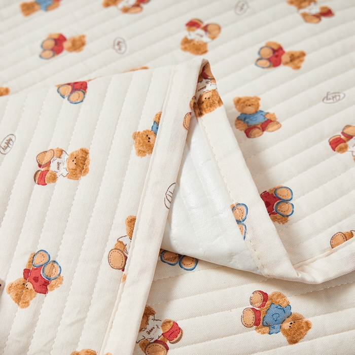 91家纺网 家纺一手货源 找家纺 永旺家纺 2026新款全棉亲肤防水枕巾防水隔脏 烘培熊熊