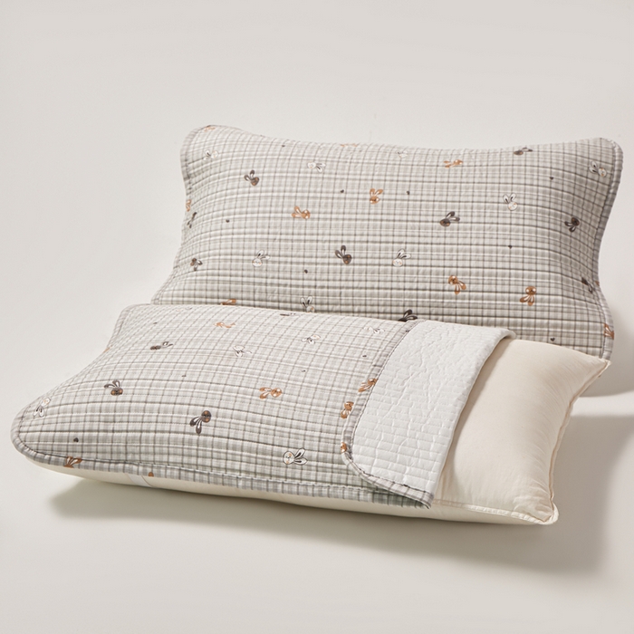 91家纺网 家纺一手货源 找家纺 永旺家纺 2026新款全棉亲肤防水枕巾防水隔脏 麻薯兔叽