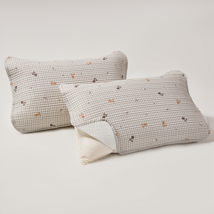 91家纺网 家纺一手货源 找家纺 永旺家纺 2026新款全棉亲肤防水枕巾防水隔脏 麻薯兔叽