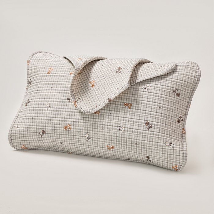 91家纺网 家纺一手货源 找家纺 永旺家纺 2026新款全棉亲肤防水枕巾防水隔脏 麻薯兔叽