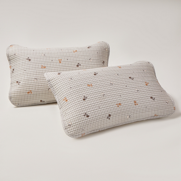 91家纺网 家纺一手货源 找家纺 永旺家纺 2026新款全棉亲肤防水枕巾防水隔脏 麻薯兔叽