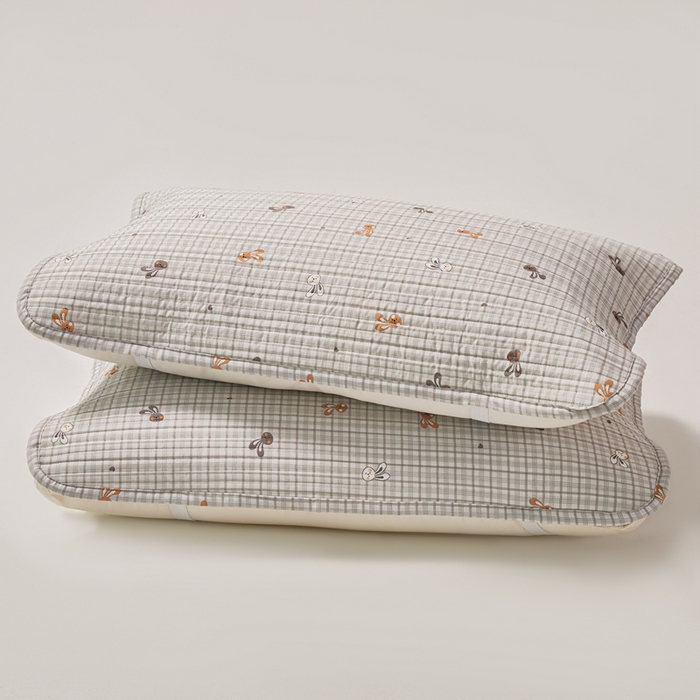 91家纺网 家纺一手货源 找家纺 永旺家纺 2026新款全棉亲肤防水枕巾防水隔脏 麻薯兔叽