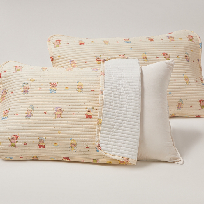 91家纺网 家纺一手货源 找家纺 永旺家纺 2026新款全棉亲肤防水枕巾防水隔脏 梦幻童乡