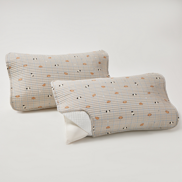 91家纺网 家纺一手货源 找家纺 永旺家纺 2026新款全棉亲肤防水枕巾防水隔脏 洋气柯基崽