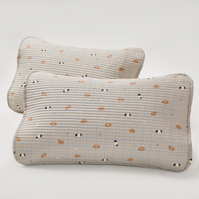 91家纺网 家纺一手货源 找家纺 永旺家纺 2026新款全棉亲肤防水枕巾防水隔脏 洋气柯基崽