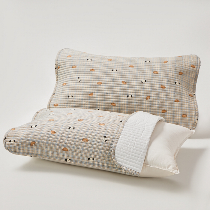 91家纺网 家纺一手货源 找家纺 永旺家纺 2026新款全棉亲肤防水枕巾防水隔脏 洋气柯基崽