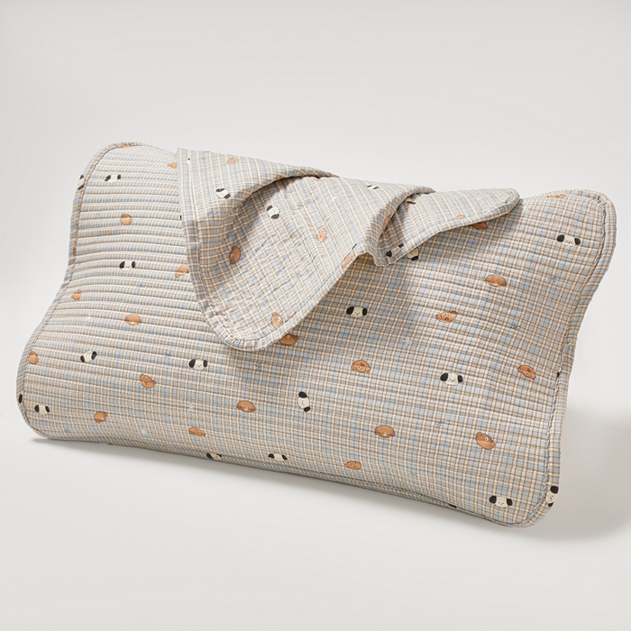 91家纺网 家纺一手货源 找家纺 永旺家纺 2026新款全棉亲肤防水枕巾防水隔脏 洋气柯基崽