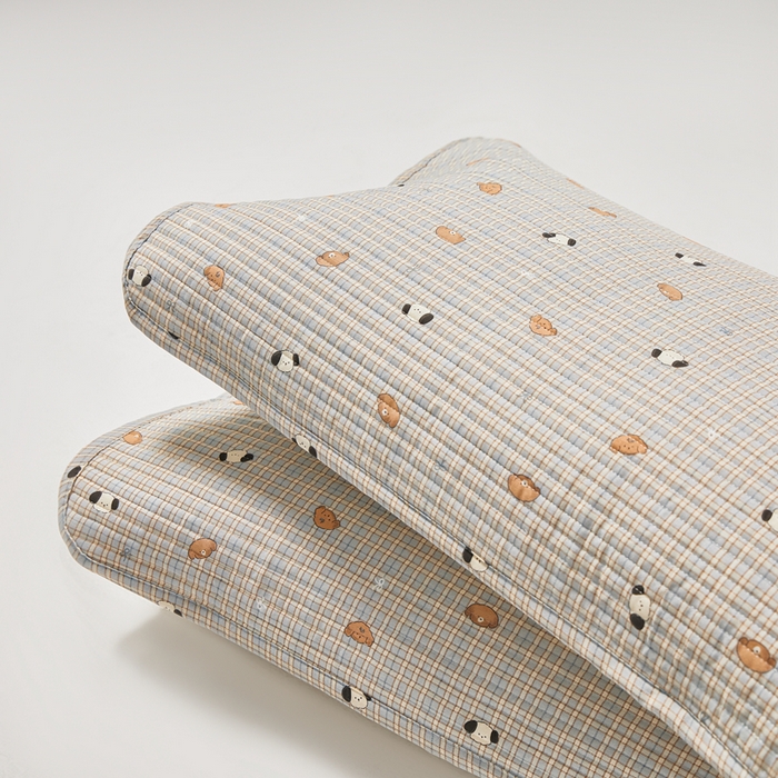 91家纺网 家纺一手货源 找家纺 永旺家纺 2026新款全棉亲肤防水枕巾防水隔脏 洋气柯基崽