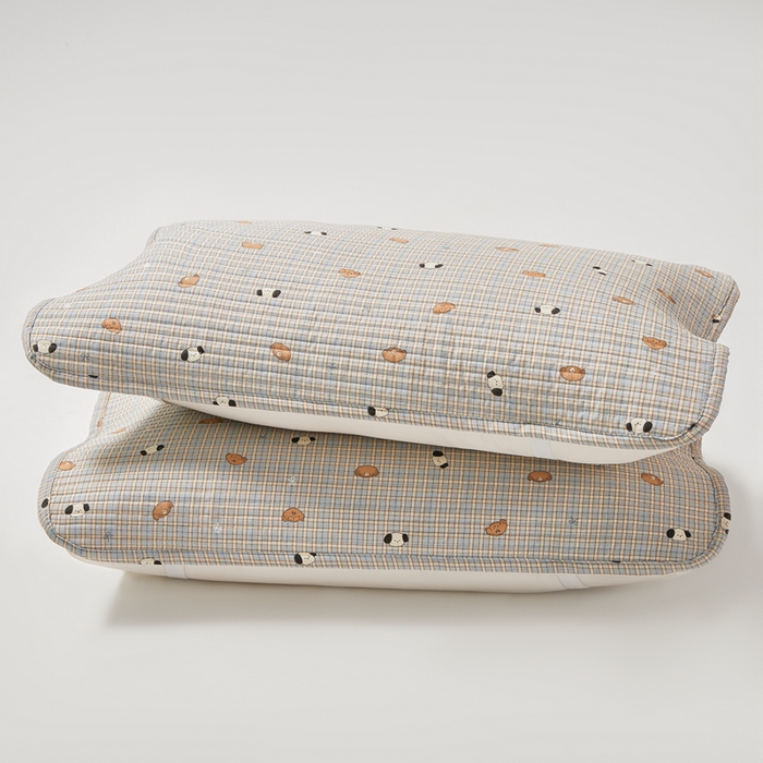 91家纺网 家纺一手货源 找家纺 永旺家纺 2026新款全棉亲肤防水枕巾防水隔脏 洋气柯基崽