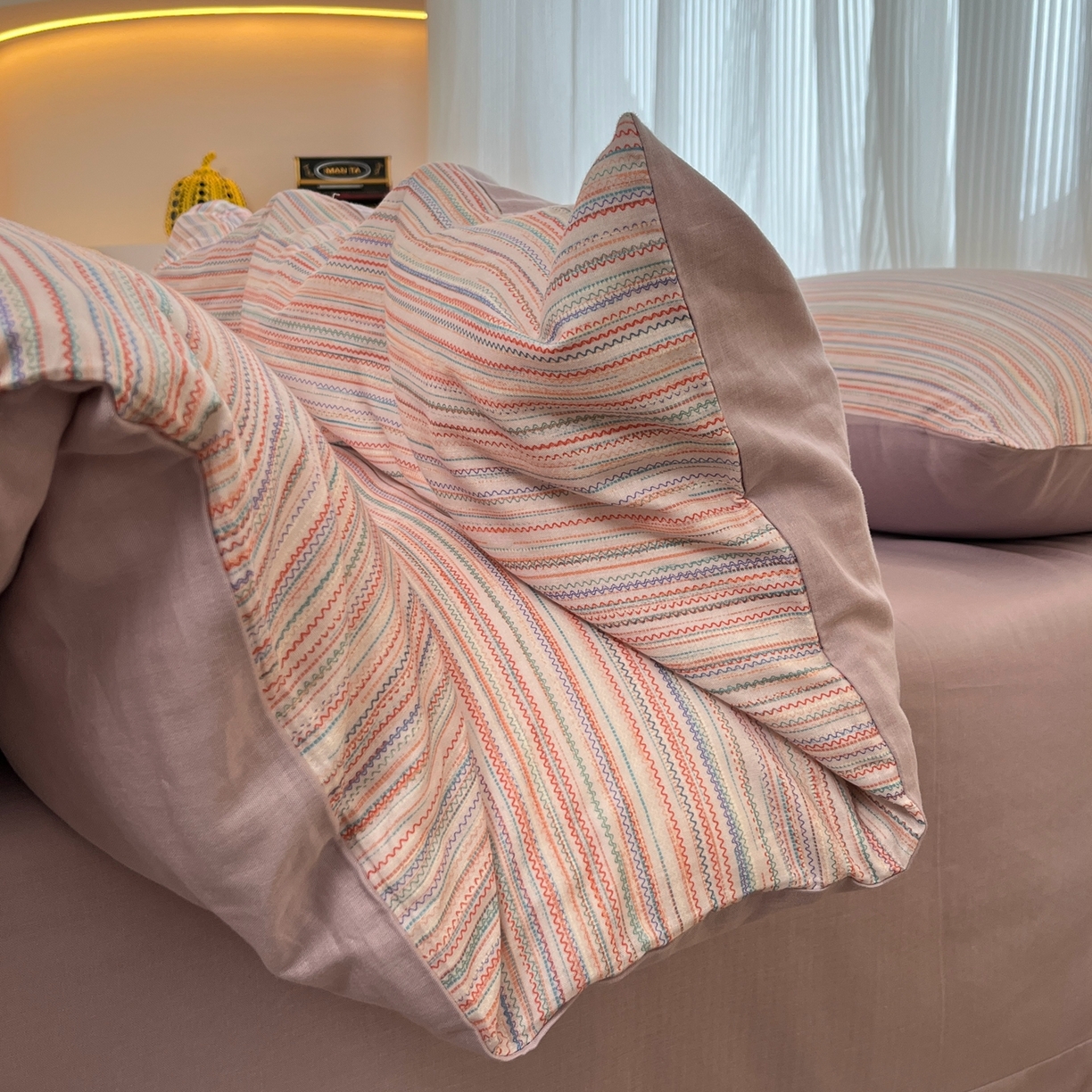 91家纺网 家纺一手货源 找家纺 （总）禾时 2026新款A类波西米亚全棉纯棉双层纱四件套