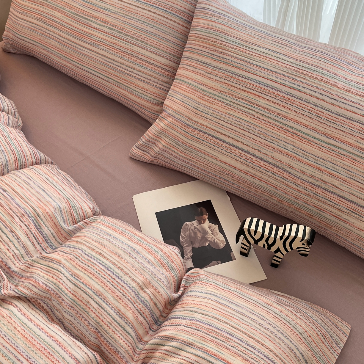 91家纺网 家纺一手货源 找家纺 （总）禾时 2026新款A类波西米亚全棉纯棉双层纱四件套