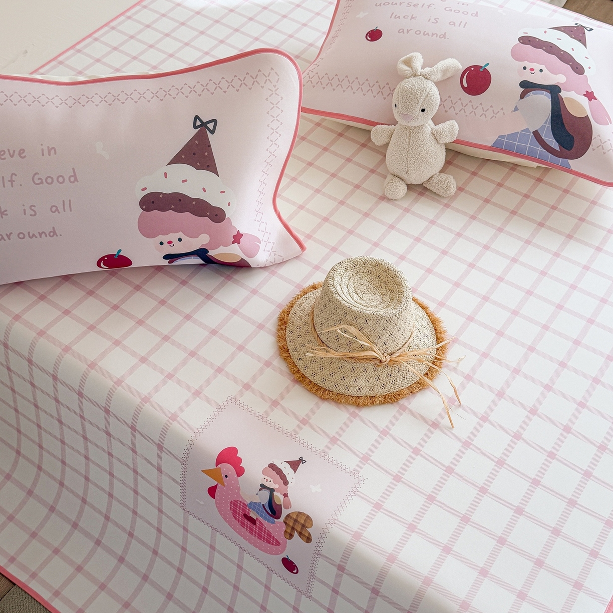 91家纺网 家纺一手货源 找家纺 美乐迪家纺 2026新款织标款大版水光冰丝凉席席子凉席 大鸡大利