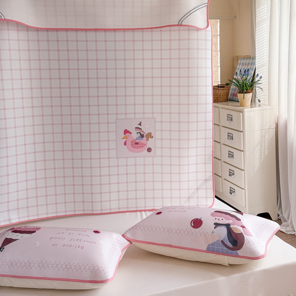 91家纺网 家纺一手货源 找家纺 美乐迪家纺 2026新款织标款大版水光冰丝凉席席子凉席 大鸡大利