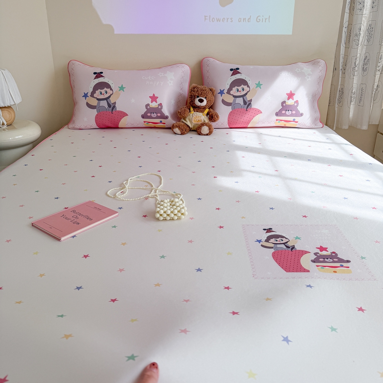 91家纺网 家纺一手货源 找家纺 美乐迪家纺 2026新款织标款大版水光冰丝凉席席子凉席 甜品女孩