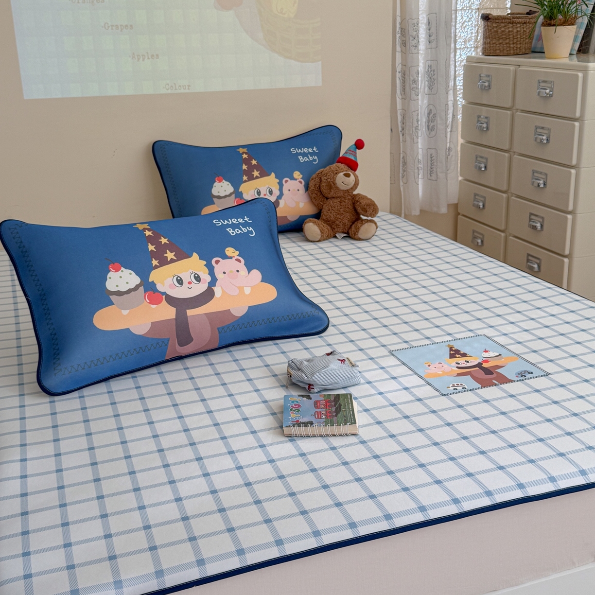 91家纺网 家纺一手货源 找家纺 美乐迪家纺 2026新款织标款大版水光冰丝凉席席子凉席 小王子