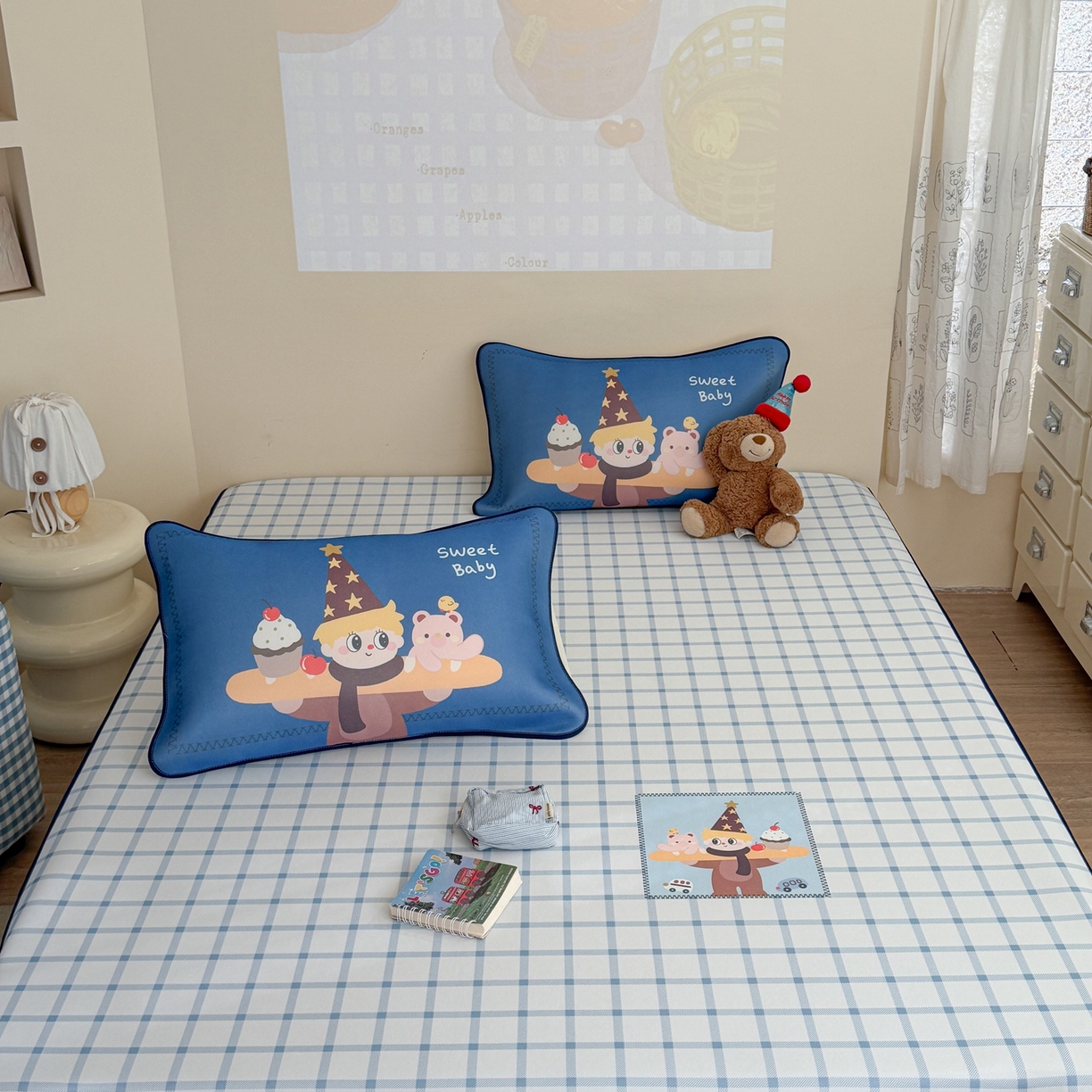 91家纺网 家纺一手货源 找家纺 美乐迪家纺 2026新款织标款大版水光冰丝凉席席子凉席 小王子