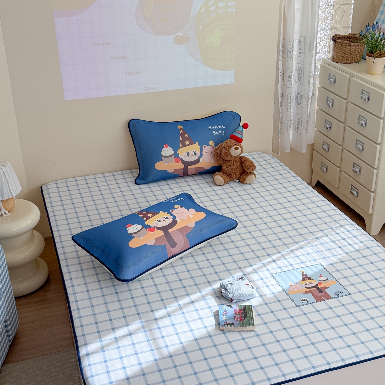 91家纺网 家纺一手货源 找家纺 美乐迪家纺 2026新款织标款大版水光冰丝凉席席子凉席 小王子