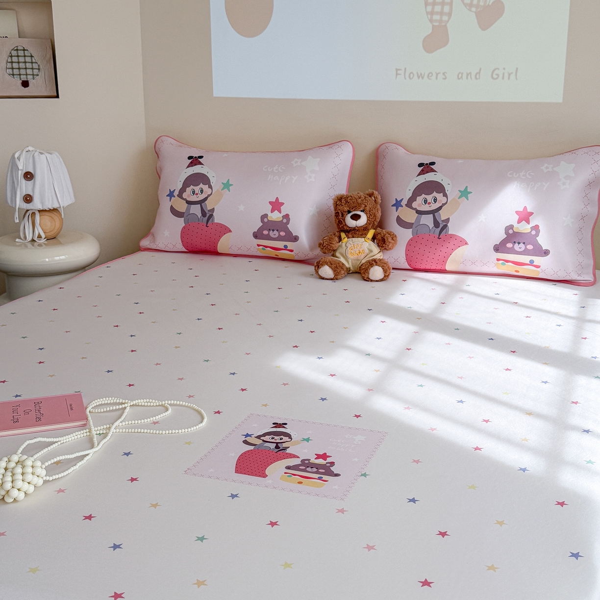 91家纺网 家纺一手货源 找家纺 美乐迪家纺 2026新款织标款大版水光冰丝凉席席子凉席 甜品女孩