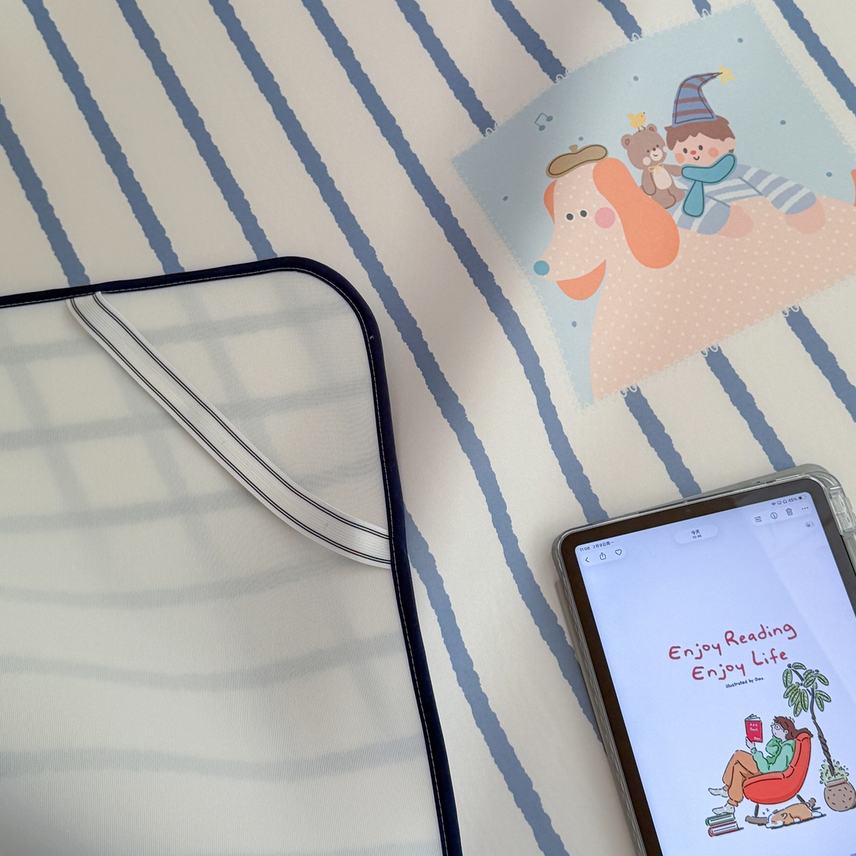 91家纺网 家纺一手货源 找家纺 美乐迪家纺 2026新款织标款大版水光冰丝凉席席子凉席 狗狗男孩