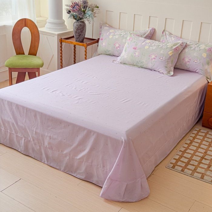 91家纺网 家纺一手货源 找家纺 U品汇 2026新品纯棉全棉印花四件套小清新卡通花卉13070喷气 淡彩花园