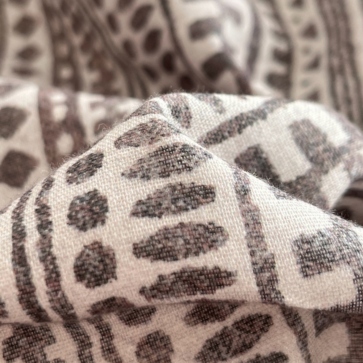 91家纺网 家纺一手货源 找家纺 禾时 2026新款A类波西米亚全棉纯棉双层纱四件套 波西米亚-深咖