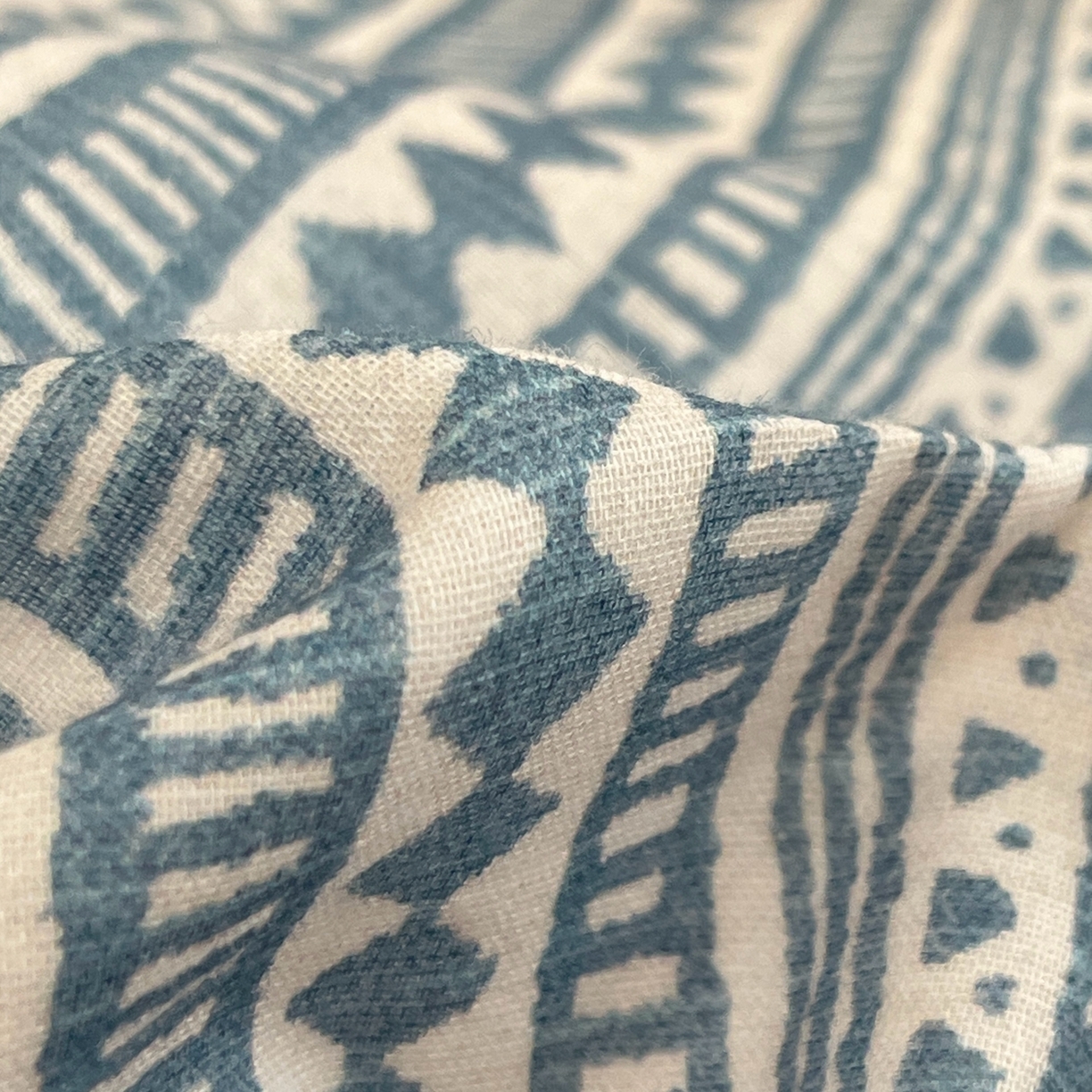 91家纺网 家纺一手货源 找家纺 禾时 2026新款A类波西米亚全棉纯棉双层纱四件套 波西米亚-水蓝