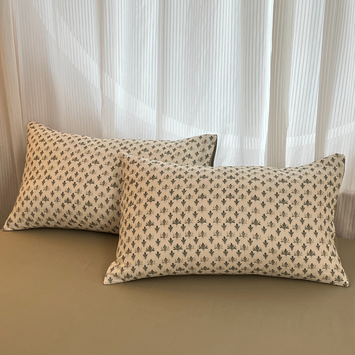 91家纺网 家纺一手货源 找家纺 禾时 2026新款A类波西米亚全棉纯棉双层纱四件套 青芜