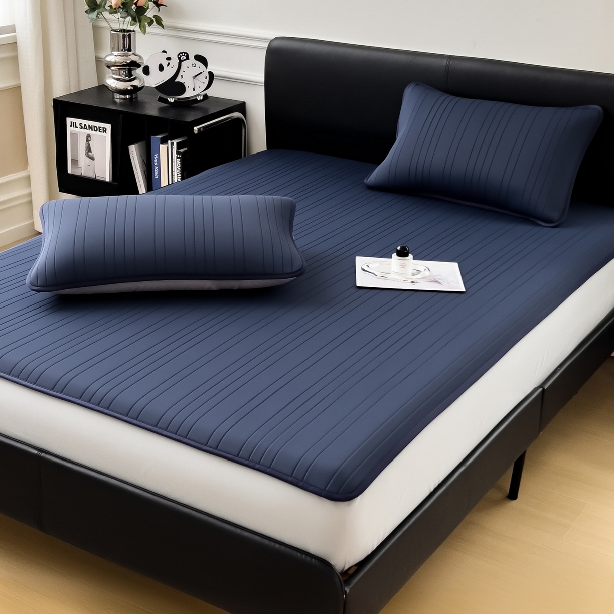 91家纺网 家纺一手货源 找家纺 （总）丝羽坊 2026新款云朵凉感纯色小冰皮软凉席-床笠款