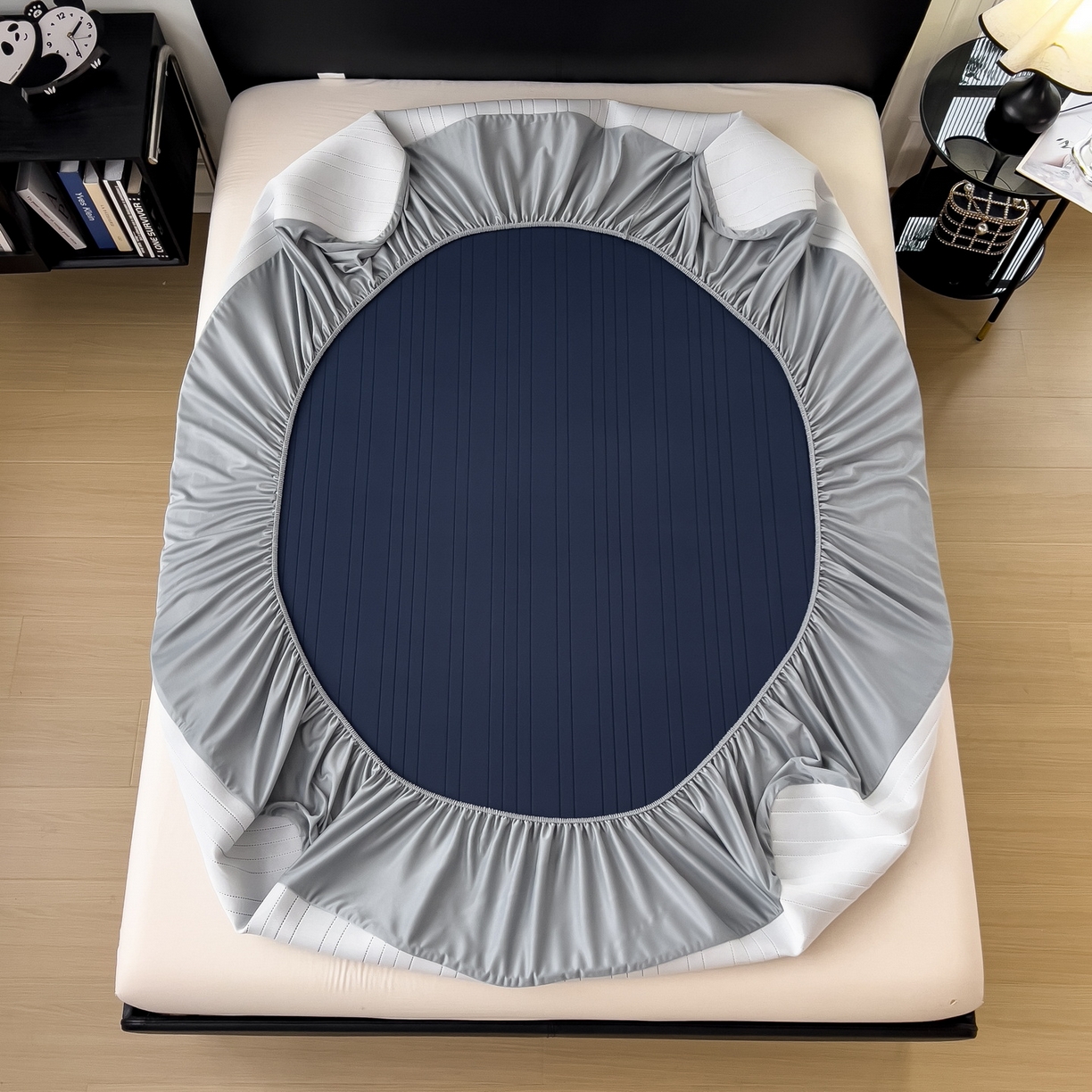 91家纺网 家纺一手货源 找家纺 （总）丝羽坊 2026新款云朵凉感纯色小冰皮软凉席-床笠款