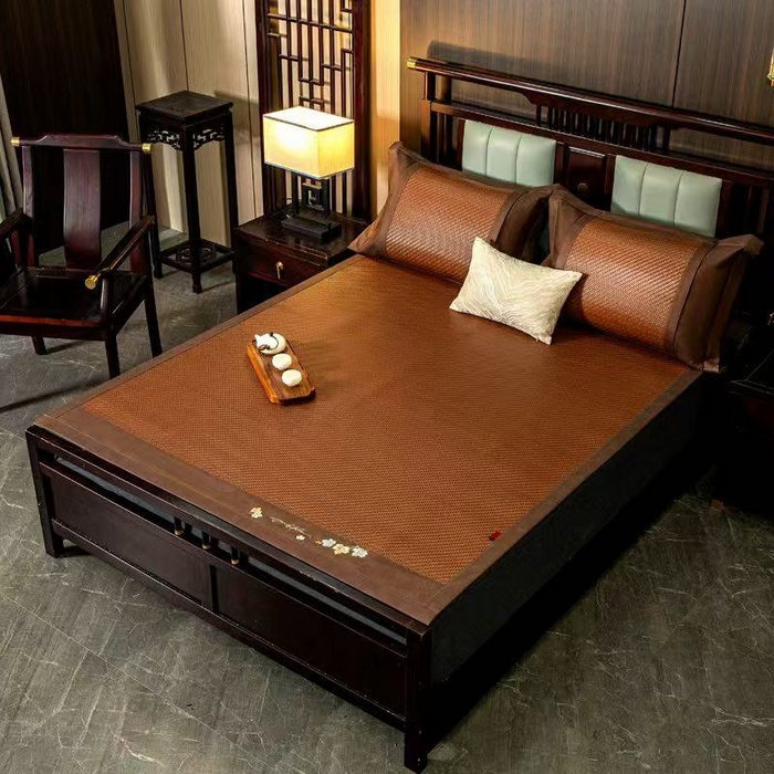 91家纺网 家纺一手货源 找家纺 （总）步步高席业 2026新款夏季高端高分子PE凉感席刺绣凉席