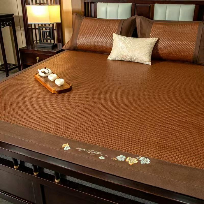 91家纺网 家纺一手货源 找家纺 （总）步步高席业 2026新款夏季高端高分子PE凉感席刺绣凉席