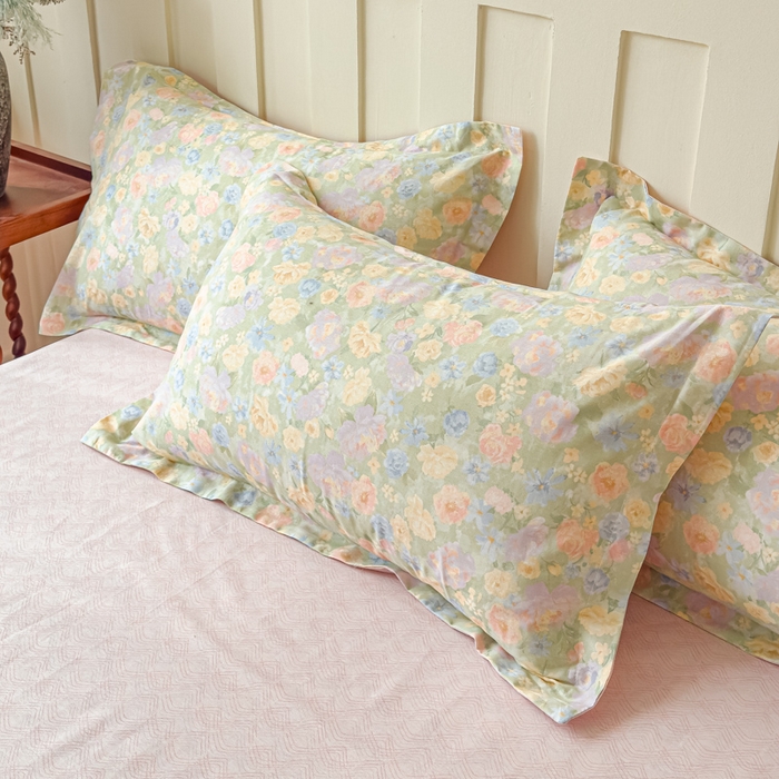 91家纺网 家纺一手货源 找家纺 U品汇 2026新品纯棉全棉印花四件套小清新卡通花卉13070喷气 栀子花语