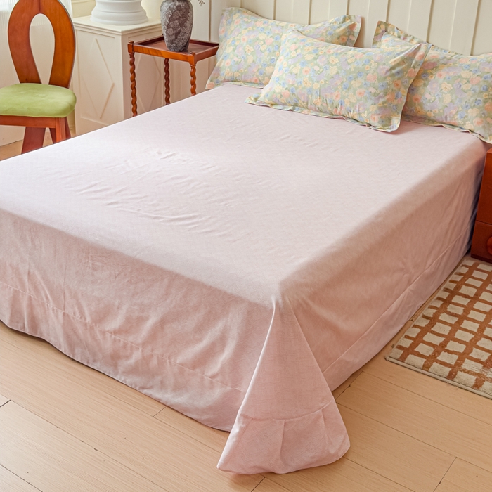 91家纺网 家纺一手货源 找家纺 U品汇 2026新品纯棉全棉印花四件套小清新卡通花卉13070喷气 栀子花语