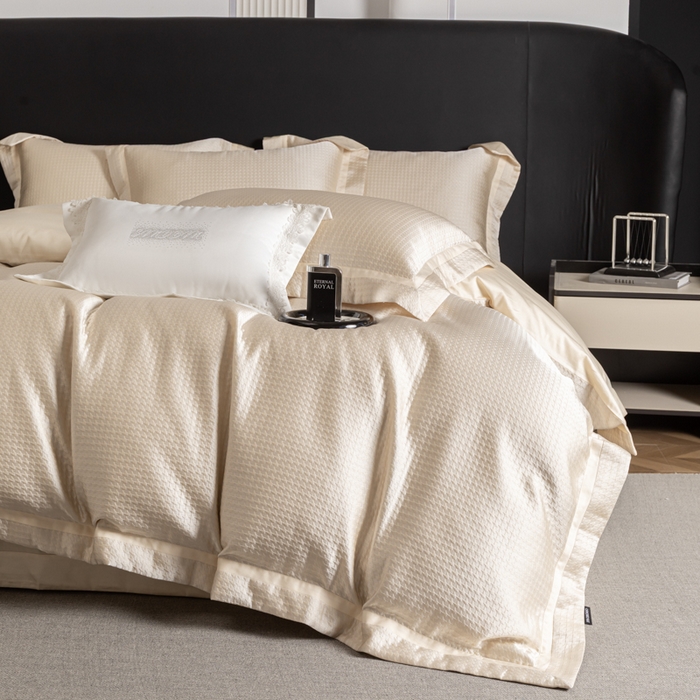 91家纺网 家纺一手货源 找家纺 （总）家居1号家纺 2026新款西西里厚织高精密锦缎提花四件套（全网控价！活动立减券后价格不得低于：标准488元，加大518元！请大家把控利润！严禁内卷！会员优惠10元！）