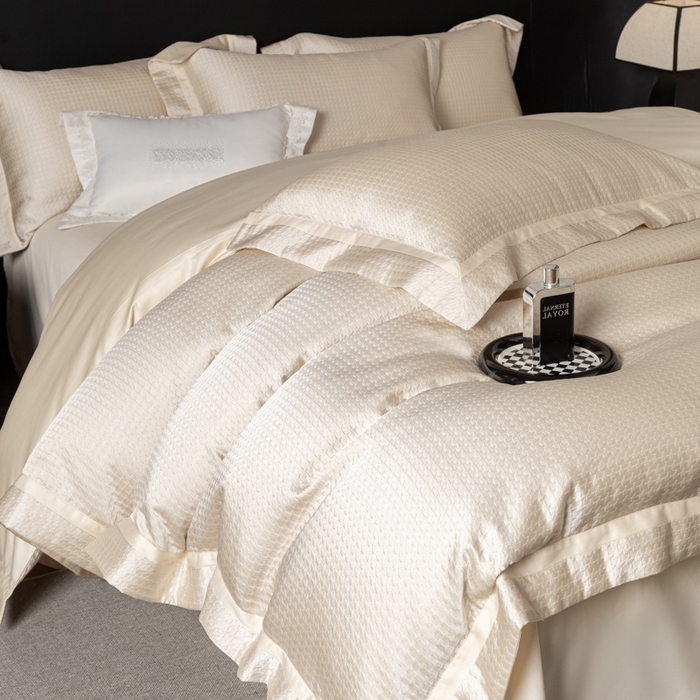 91家纺网 家纺一手货源 找家纺 （总）家居1号家纺 2026新款西西里厚织高精密锦缎提花四件套（全网控价！活动立减券后价格不得低于：标准488元，加大518元！请大家把控利润！严禁内卷！会员优惠10元！）