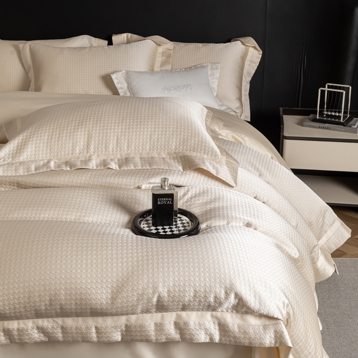 91家纺网 家纺一手货源 找家纺 （总）家居1号家纺 2026新款西西里厚织高精密锦缎提花四件套（全网控价！活动立减券后价格不得低于：标准488元，加大518元！请大家把控利润！严禁内卷！会员优惠10元！）