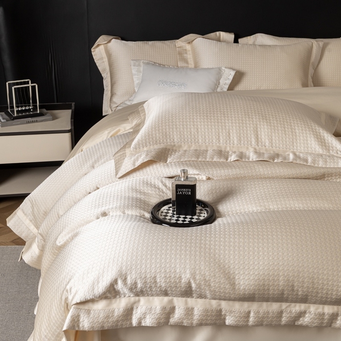 91家纺网 家纺一手货源 找家纺 （总）家居1号家纺 2026新款西西里厚织高精密锦缎提花四件套（全网控价！活动立减券后价格不得低于：标准488元，加大518元！请大家把控利润！严禁内卷！会员优惠10元！）